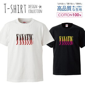 fanatic 狂信的 グリッチ vaporwave ロゴ デザイン Tシャツ メンズ サイズ S M L LL XL 半袖 綿 100% よれない 透けない 長持ち プリントtシャツ コットン 人気 ゆったり 5.6オンス ハイクオリティー 白Tシャツ 黒Tシャツ ホワイト ブラック