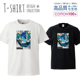 デザイン Tシャツ メンズ サイズ S M L LL XL 半袖 綿 100% 透けない 長持ち プリント コットン ゆったり 白Tシャツ 黒 ホワイト ブラック 写真 カラー プリント コラージュ シュール ビビット カラフル おしゃれ かわいい