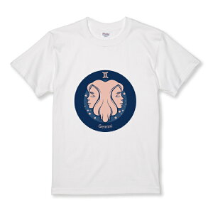 Tシャツ キッズ こどもサイズ 星座 シンプル ふたご座 双子 女の子 占い 青 おしゃれ かわいい ネイビー サイズ 100 110 120 130 140 150 半袖 綿 100% コットン 白Tシャツ 黒Tシャツ ホワイト ブラック