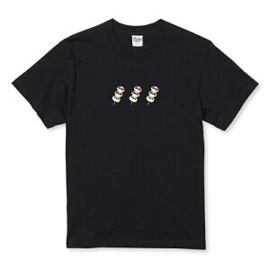 Tシャツ キッズ こどもサイズ サカバンバスピス バスピス 魚 かわいい 三色団子 おもしろい キャラクター サイズ 100 110 120 130 140 150 半袖 綿 100% コットン 白Tシャツ 黒Tシャツ ホワイト ブラッ