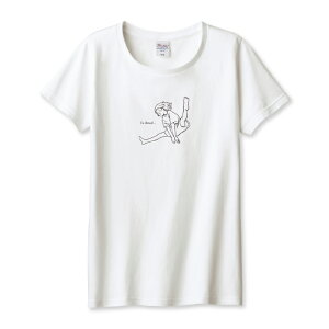 Tシャツ レディース ガールズ シュール ゆるキャラ 脱力系 落書き イラスト サイズ M L 半袖 綿 100% コットン 人気 レディースサイズ 女性 白Tシャツ 黒Tシャツ ホワイト ブラック よれない 透