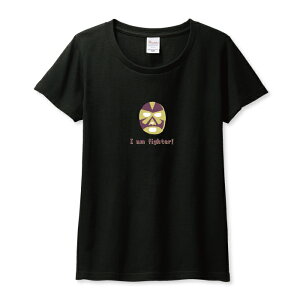 Tシャツ レディース ガールズ ルチャ プロレス マスク イラスト メキシコ カラフル ゆる おしゃれ かわいい サイズ M L 半袖 綿 100% コットン 人気 レディースサイズ 女性 白Tシャツ 黒Tシャツ