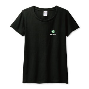 Tシャツ レディース ガールズ ビッグフット UMA アウトドア キャンプ 登山 スポーツ ロゴ おしゃれ かわいい おもしろい サイズ M L 半袖 綿 100% コットン 人気 レディースサイズ 女性 白Tシャツ