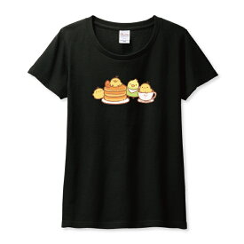 Tシャツ レディース ガールズ 鳥 ヒヨコ ひよこ インコ セキセイインコ スイーツ パンケーキ ゆるふわ かわいい サイズ M L 半袖 綿 100% コットン 人気 レディースサイズ 女性 白Tシャツ 黒Tシャツ ホワイト ブラック よれない 透けない 長持ち プリントtシャツ