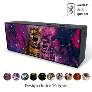 Bluetooth ワイヤレス スピーカー speaker ブルートゥース デザイン ポータブル スピーカー マルチ プリント ガジェット アニマル ネコ 猫 ねこ にゃんこ 宇宙猫 トラ猫 キジトラ シャムネコ 黒猫