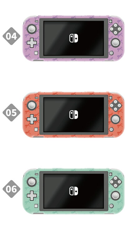 楽天市場 送料無料 Switch Lite スイッチライト ケース 保護 スイッチライトカバー スイッチライトケース リボン パステル シンプル カラバリ パターン イラスト ピンク おしゃれ かわいい Woodgreen スマホケースの町