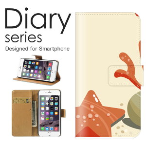 スマホケース OPPOReno3A ケース カバー 手帳 オッポリノ オッポレノ3A OPPOReno3A Y!mobile 海 ヤシの木 バカンス 南国 ハワイアンデザイン サーファー 貝 シェル ホタテ貝 ツブガイ ムール貝 サザエ