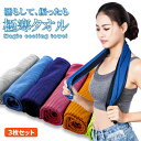クールタオル 冷却 冷感タオル ひんやりタオル 冷たいタオル 濡らすと冷たい ネッククーラー 夏 汗 30×100cm 熱中症対策 レジャー アウトドア ジム ヨガ 現場 大工 釣り 3枚セット 即日出荷
