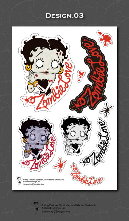 楽天市場 ステッカー ゾンビー ラブ By ベティー ブープ Tm ベティーちゃん グッズ キャラクター シール 正規品 Betty Boop Tm 送料無料 おしゃれ 可愛い 人気 ゾンビ ホラー ハロウィン 死霊 ゴシック Woodgreen スマホケースの町
