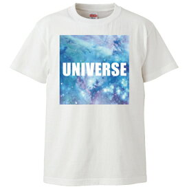 宇宙 銀河 デザイン コスモ UNIVERSE ブルー Tシャツ メンズ サイズ S M L LL XL 半袖 綿 100% よれない 透けない 長持ち プリントtシャツ コットン 人気 ゆったり 5.6オンス ハイクオリティー 白Tシャツ 黒Tシャツ ホワイト ブラック