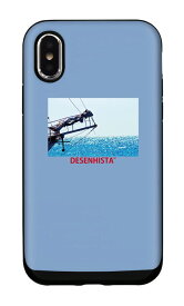 【 DESENHISTA&#8482; 】iPhone11 X/XS XR対応 スマホケース TPU 耐衝撃 プロテクタ ハードケース スライドケース ICカード iPhoneXR iPhone8plus Galaxy S9 SC-02K対応 デゼニスタ ハワイ 海 ビーチ 海岸 アロハ iPhoneSE(第3世代)