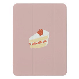 iPad 第9世代 第10世代 ケース 第8世代 カバー 第7世代 アイパッド mini air pro 10.2 10.5 ケーキ くすみカラー ピンク 可愛い イラスト キッズ 子供 iPad第6世代 カバー アイパッドカバー 手帳型 送料無料 メール便