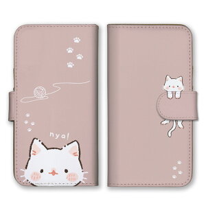 AQUOS sense9 SH-53E SHG14 A405SH SH-M29 ケース アクオスセンス9 カバー スマホケース 手帳型 ねこ 猫 ネコ 白猫 アメリカンショートヘア 八チワレ スコティッシュフォールド ペルシャ 可愛い 手帳 ス