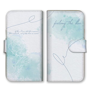 Xperia 10 IV SO-52C SOG07 A202SO ケース エクスペリア10 マークフォー スマホケース 手帳型 水彩 花 お花 おしゃれ エレガント 大人女子 可愛い かわいい ブルー 青色 水色 手帳 スマホカバー 携帯ケ