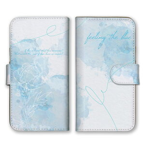 Xperia 10 IV SO-52C SOG07 A202SO ケース エクスペリア10 マークフォー スマホケース 手帳型 水彩 花 お花 おしゃれ エレガント 大人女子 可愛い かわいい ブルー 青色 水色 手帳 スマホカバー 携帯ケ