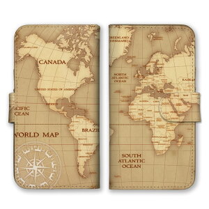 Xperia 1 II SO-51A SOG01 ケース エクスペリア1 マークツー カバー スマホケース 手帳型ケース 古地図 地図 マップ ヴィンテージ レトロ 骨董 世界地図 日本 かっこいい カッコイイ ベージュ 手帳型