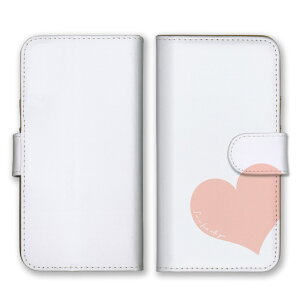 Xperia 10 V SO-52D SOG11 A302SO ケース エクスペリア10 マーク5 カバー スマホケース 手帳型ケース ハート シンプル 推し色 ワンポイント 恋 可愛い かわいい パステル ホワイト 白色 手帳型カバー ス