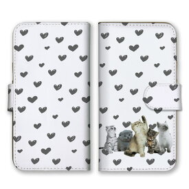 iPhone 12 Pro iPhone12Pro ケース カバー アイフォン12プロ スマホケース 手帳型ケース 猫 ねこ ネコ 猫集合 猫じゃらし 動物 写真 ハート 可愛い かわいい ホワイト 白色 手帳型カバー スマホカバー プチプラ 携帯ケース 携帯カバー