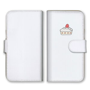 Xperia 1 II SO-51A SOG01 ケース エクスペリア1 マークツー カバー スマホケース 手帳型ケース ショートケーキ ケーキ 苺 スイーツ デザート 可愛い シュール 面白い シンプル イラスト 手帳型カバ