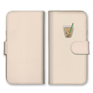 \30%OFF配布中/ arrows We2 Plus F-51E M06 ケース アローズWe2プラス カバー スマホケース 手帳型ケース タピオカ たぴおか ミルクティー ドリンク デザート 可愛い シュール 面白い シンプル イラ