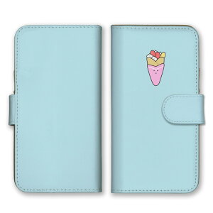 \30%OFF配布中/ Xperia 1 VI SO-51E ケース エクスペリア 1 マーク6 カバー スマホケース 手帳型ケース クレープ くれーぷ スイーツ デザート 可愛い シュール 面白 パステル パステルカラー 手帳