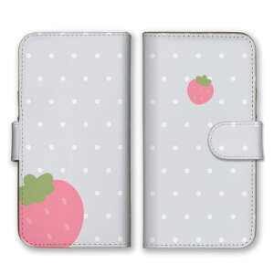 \30%OFF配布中/ LG style2 L-01L ケース エルジー スタイル2 L-01L カバー スマホケース 手帳型ケース 苺 イチゴ いちご ストロベリー ドット柄 水玉 韓国 可愛い かわいい ガーリー パステルカラー