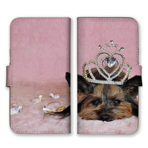 AQUOS sense9 SH-53E SHG14 A405SH SH-M29 ケース アクオスセンス9 カバー スマホケース 手帳型ケース ヨークシャーテリア ヨーキー ベージュ 犬 いぬ イヌ 可愛い かわいい 写真 手帳型カバー スマホカ