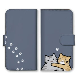 iPhone12 Pro Max ケース アイフォン12 プロマックス カバー スマホケース 手帳型ケース 猫 ねこ ネコ アメリカンショートヘアー アメショ 茶トラ 2匹 可愛い かわいい イラスト ゆるい 手帳型カバー スマホカバー プチプラ 携帯ケース 携帯カバー