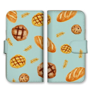 Rakuten Hand ケース 楽天ハンド ラクテンハンド カバー スマホケース 手帳型ケース パン フランスパン メロンパン 小麦 食べ物 たべもの リアル イラスト おしゃれ オシャレ 手帳型カバー スマ