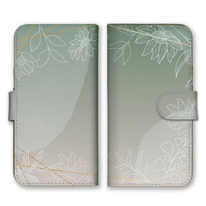 iPhone 17 Pro ケース アイフォン17プロ iPhone17Pro カバー Apple アップル スマホケース 手帳型ケース 花柄 花 線画 グラデーション おしゃれ オシャレ エレガント 大人女子 手帳型カバー スマホカバ