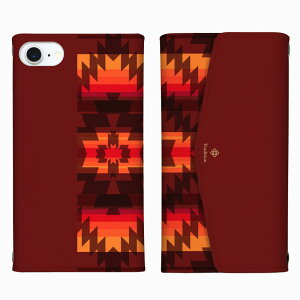 スマホケース Redmi Note 13 Pro 5G Redmi12 レッドミーノート11 ケース 手帳型 三つ折りタイプ 鏡付き ミラー付き 手紙 可愛い 手紙 おしゃれ ネイティブ オルテガ柄 インディアン ショルダー タイプ