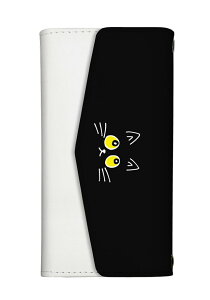 OPPOケース オッポケース OPPO Reno 13A OPPO A3 5G Reno 11A Reno9A オッポ リノ13 リノ11 レノ A3 カバー スマホケース 手帳型 三つ折りタイプ 鏡付き ミラー付き 黒猫 くろねこ 大人かわいい カワイイ お