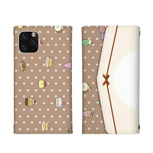 AQUOS sense9 SH-53E SHG14 A405SH SH-M29 ケース アクオスセンス9 カバー スマホケース 三つ折りタイプ ケーキ プリン メロンソーダ モンブラン マカロン にこちゃん かわいい ドット柄 シュール レター