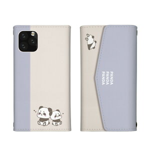 Galaxy A51 5G SC-54A SCG07 ケース ギャラクシーA51 カバー スマホケース 三つ折りタイプ パンダ ぱんだ 動物 アニマル かわいい パステルカラー ストライプ ピンク ブルー グレージュ レターケース