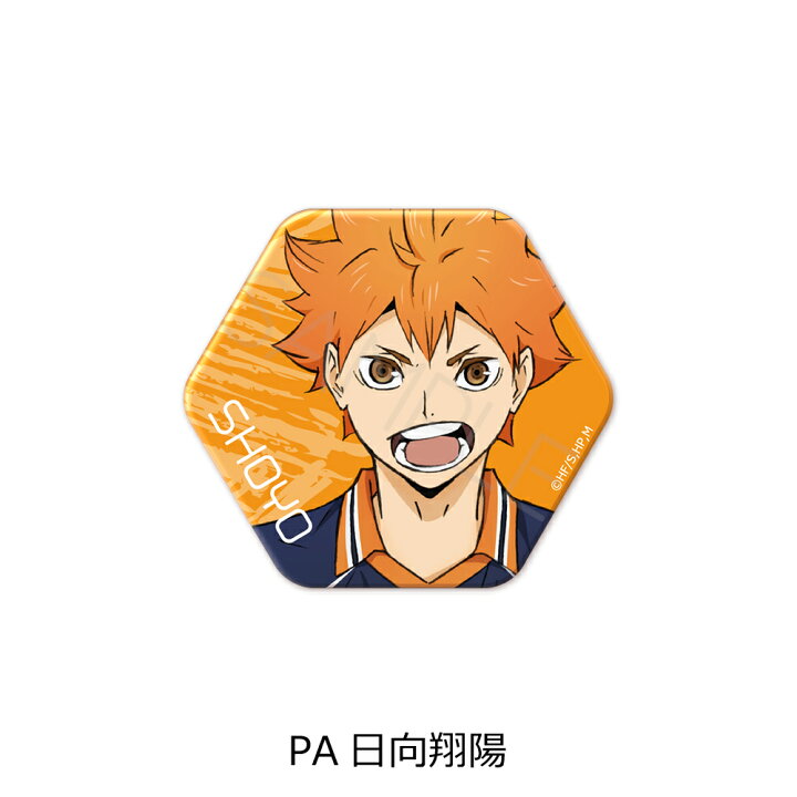 楽天市場】『ハイキュー!!』第6弾(2) 六角形缶バッジ PA(日向翔陽  