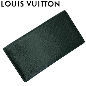 【中古】LOUIS VUITTON ルイヴィトン 二つ折り長財布【ほぼ新品】メンズ M31004 タイガ ポルトカルトクレディ 長札 ウォレット グリーン ブランド r-lv-w-p260125-02