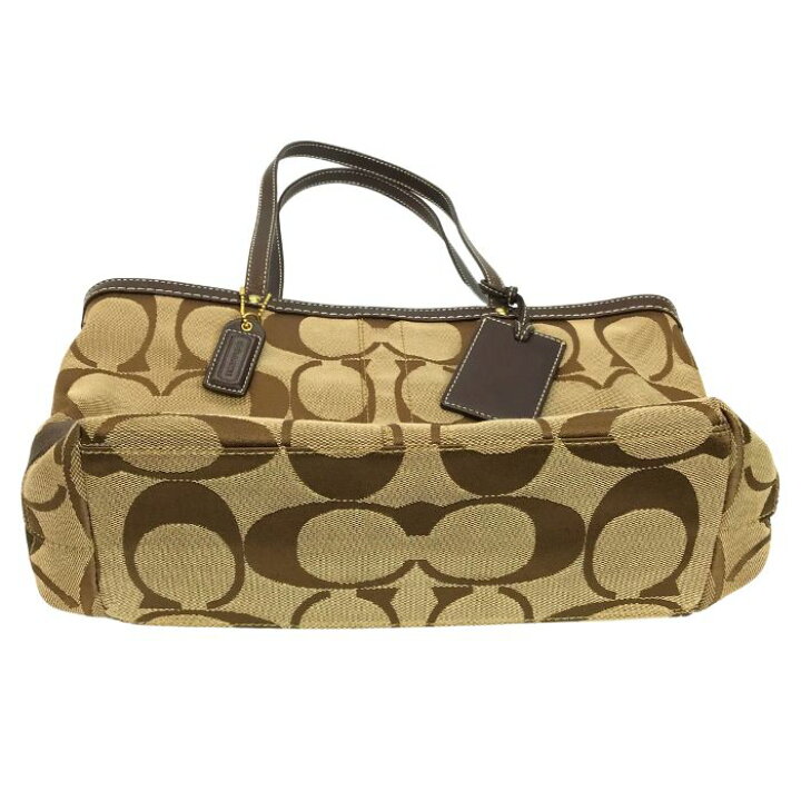 楽天市場】【中古】COACH コーチ トートバッグ【ほぼ新品】ブラウン 