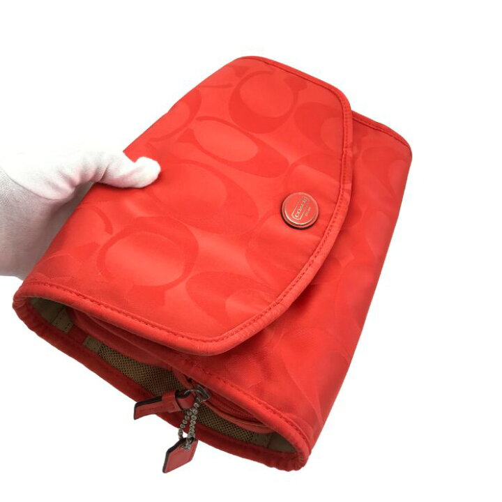 楽天市場】【中古】COACH コーチ トラベルポーチ【ほぼ新品】旅行用 