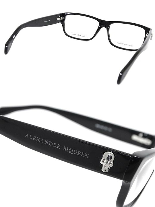 楽天市場】Alexander McQueen めがね ブラック アレキサンダー 