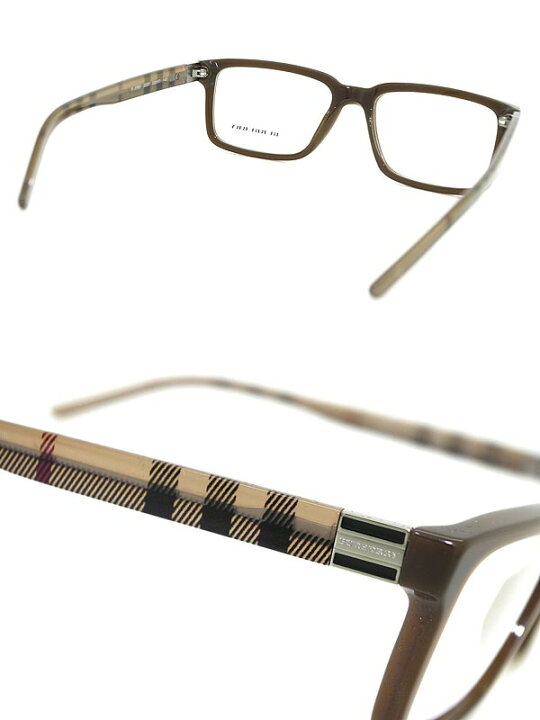 楽天市場】めがね BURBERRY ブラウン×チェック柄 バーバリー メガネ 