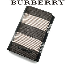 BURBERRY キーケース レザー 6Pダークブラウンチェック柄×ブラックチェック柄 8052799-DARKBIRCHBROWN