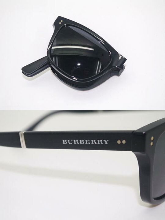 楽天市場】バーバリー サングラス ブラック 折りたたみ式 BURBERRY 