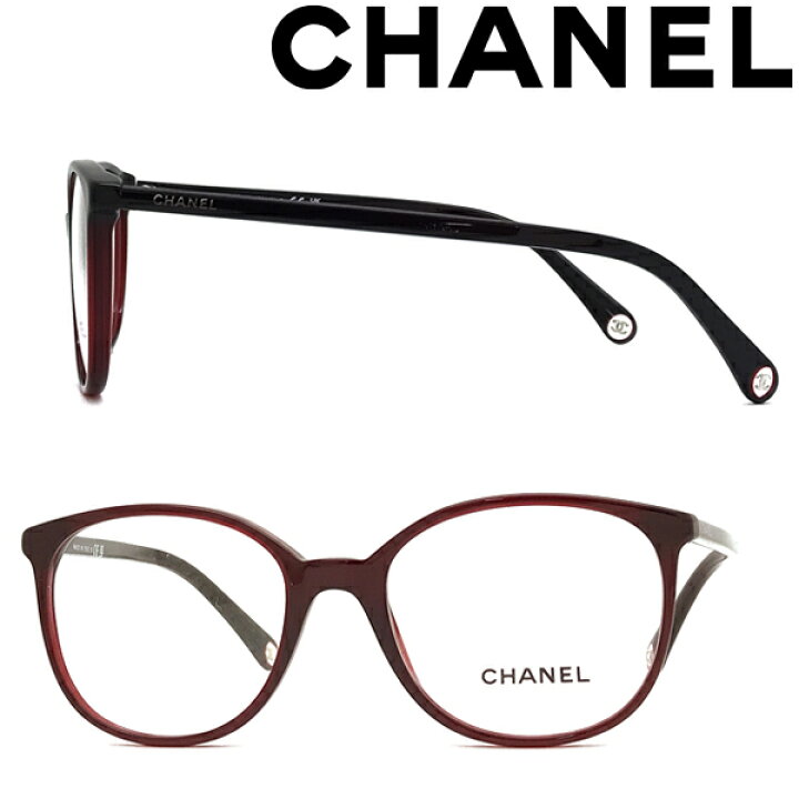 楽天市場】CHANEL メガネフレーム シャネル レディース ワインレッド 