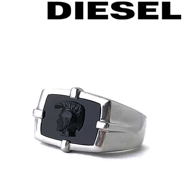 DIESEL ブランド DX1175040 シルバー×ブラック メンズ&レディース ディーゼル リング 指輪 指輪・リング
