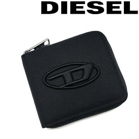 DIESEL 財布 ディーゼル メンズ&レディース ジップアラウンド 二つ折り HIRESH XS ZIPPI ロゴ ブラック X09007-P4634-T8013 ブランド