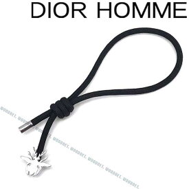 【在庫処分特価】DIOR HOMME ブレスレット ディオールオム メンズ コード&BEE ブラック×シルバー B0866HOMST-992 ブランド 男性用 黒