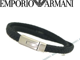 エンポリオアルマーニ ブレスレット EMPORIO ARMANI ブラック×シルバー 2重巻きアクセサリー EGS2176040 ブランド/メンズ&レディース/男性用&女性用