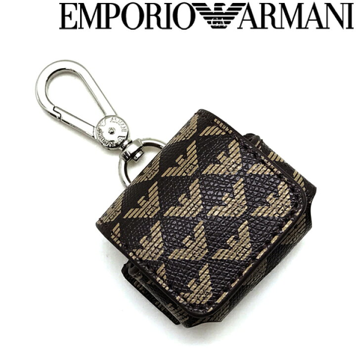 楽天市場 Emporio Armani Airpods Pro エアーポッズプロケース イヤホンケース エンポリオアルマーニ メンズ レディース カラビナ付 ダークタン ブラウン シルバー イーグルロゴ Y3h279 Y345e ブランド Woodnet 楽天市場店