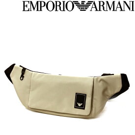 EMPORIO ARMANI ベルトバッグ エンポリオ アルマーニ メンズ&レディース ナイロン製 トラベルエッセンシャル ベージュ×ブラック Y4O361-Y104V-83198 ブランド ウェストポーチ ボディバッグ