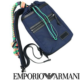 EMPORIO ARMANI ボディバッグ エンポリオアルマーニ メンズ&レディース ナイロン ワンショルダーバッグ ネイビー×ブラック Y4O374-Y144J-85036 ブランド ボディーバッグ